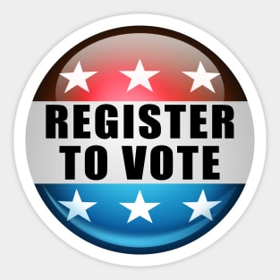 Register To Vote Button Stars Sticker